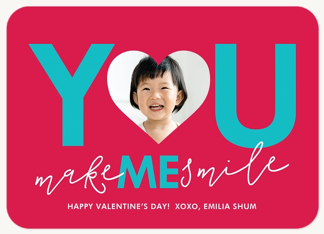 You Make Me Smile Valentines Cards
