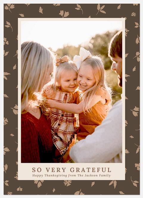 Falling Leaves Thanksgiving Cards