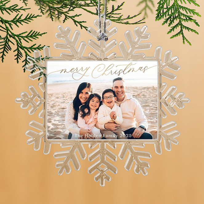 Rising Script Personalized Ornaments