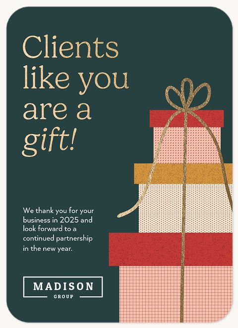 Gilded Gifts Business Holiday Cards