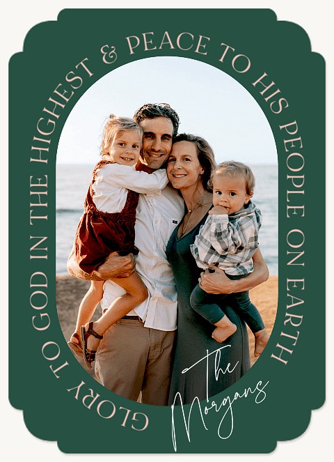 Peaceful Glory Personalized Holiday Cards