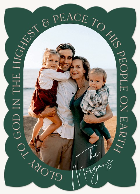 Peaceful Glory Personalized Holiday Cards