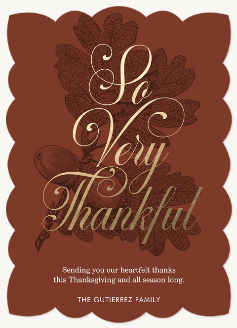 Intricate Leaves Thanksgiving Cards