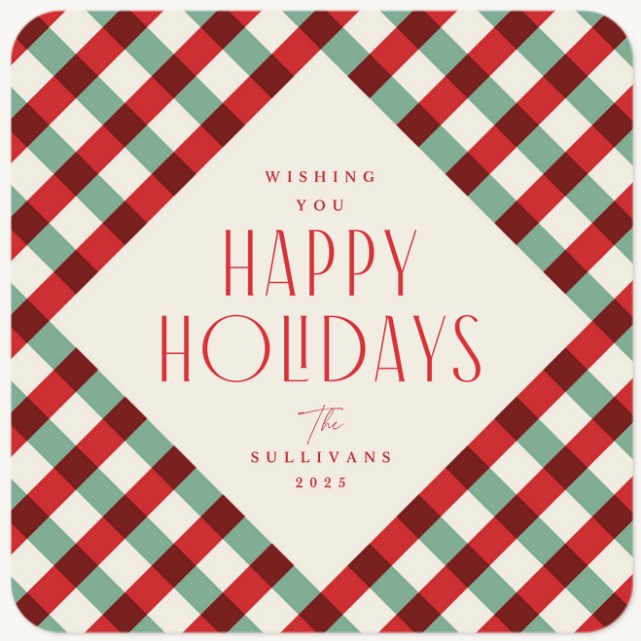 Plaid Vibes Personalized Holiday Cards