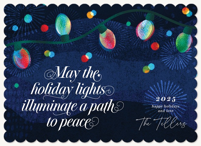Colorful Illumination Personalized Holiday Cards