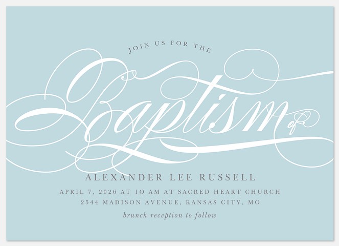 Sweetly Scripted Baptism Christening Invitations