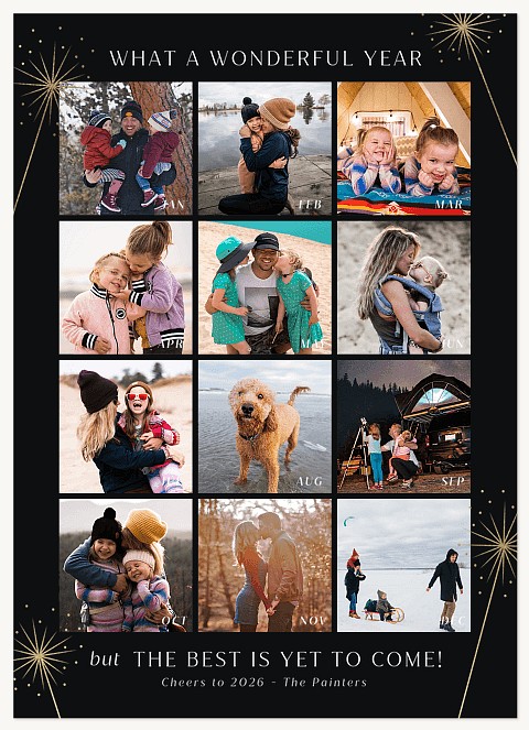 Wonderful Year To Come Personalized Holiday Cards