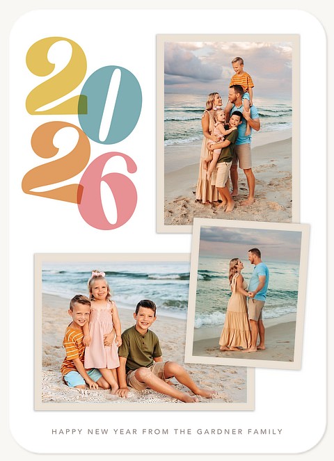 Colorful Cheers Personalized Holiday Cards