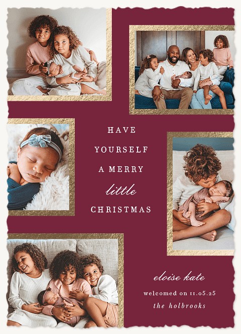Gilded Frames Personalized Holiday Cards