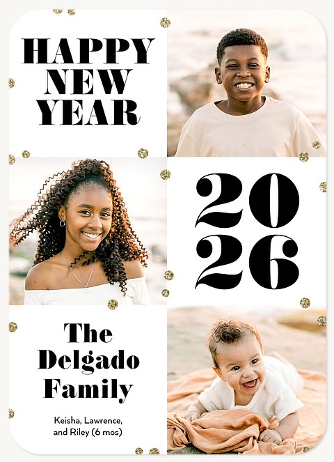 Confetti Tiles Personalized Holiday Cards