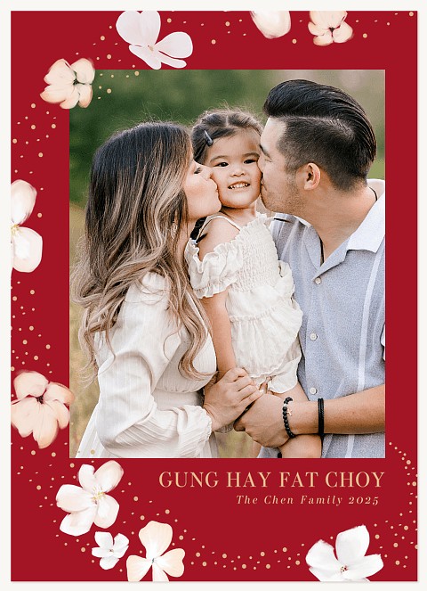 Prosperous Blossoms Chinese New Year Cards