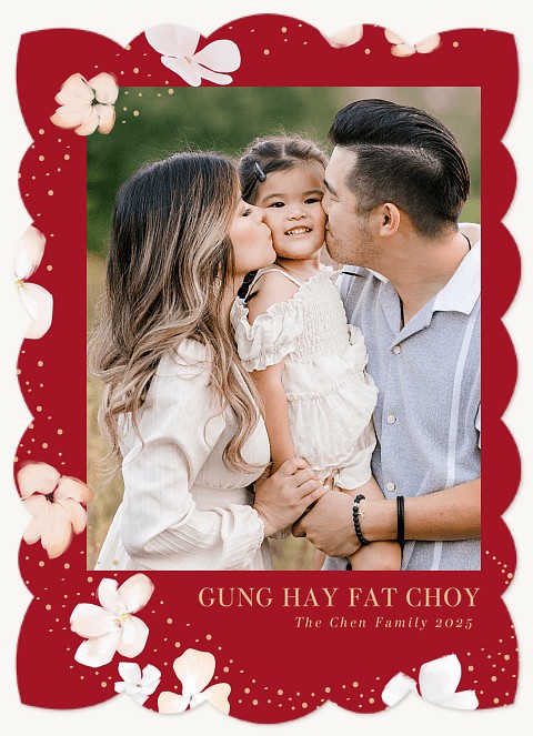 Prosperous Blossoms Chinese New Year Cards