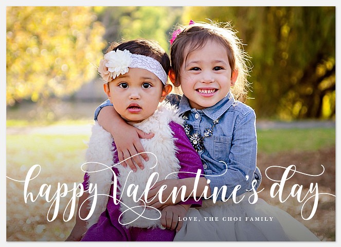 Valentine Flourish Valentine Photo Cards