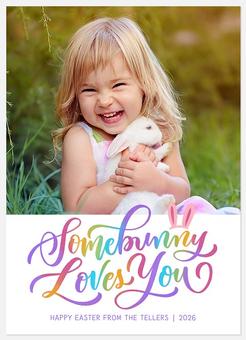Somebunny Loves You Easter Photo Cards