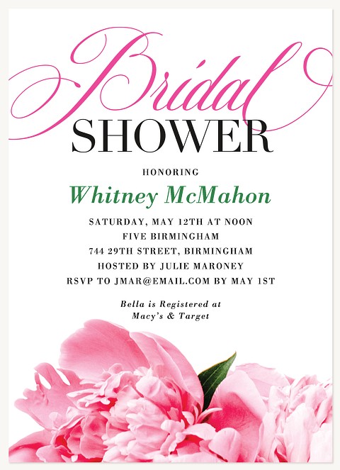 Bright Beauty Bridal Shower Invitations