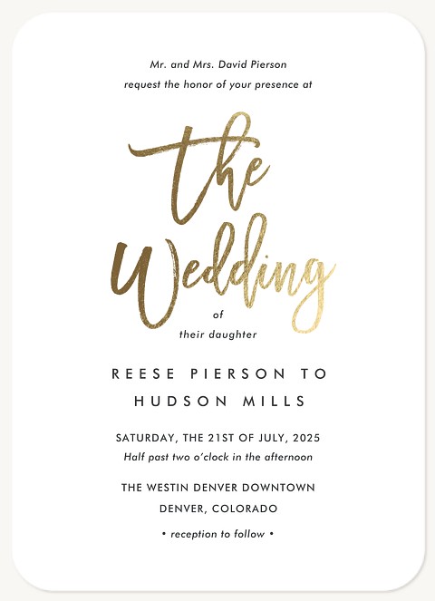 Bold Elegance Wedding Invitations