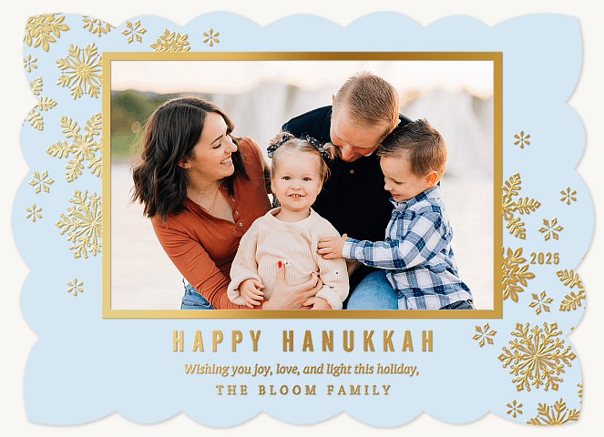 Luxe Snowflakes Hanukkah Cards