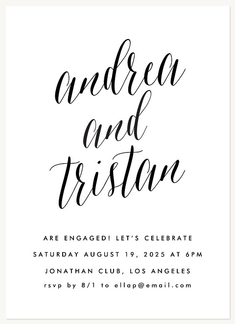 Bold Names Engagement Party Invitations