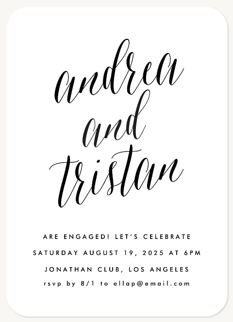 Bold Names Engagement Party Invitations