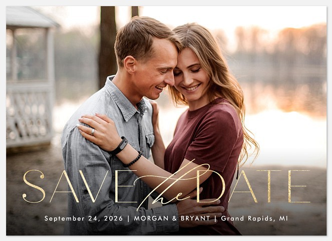 Classic Romance Save the Date Photo Cards