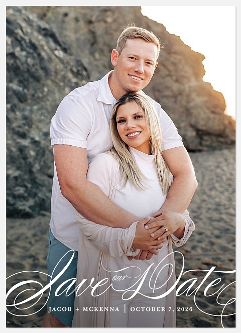 Elegant Mural Save the Date Photo Cards