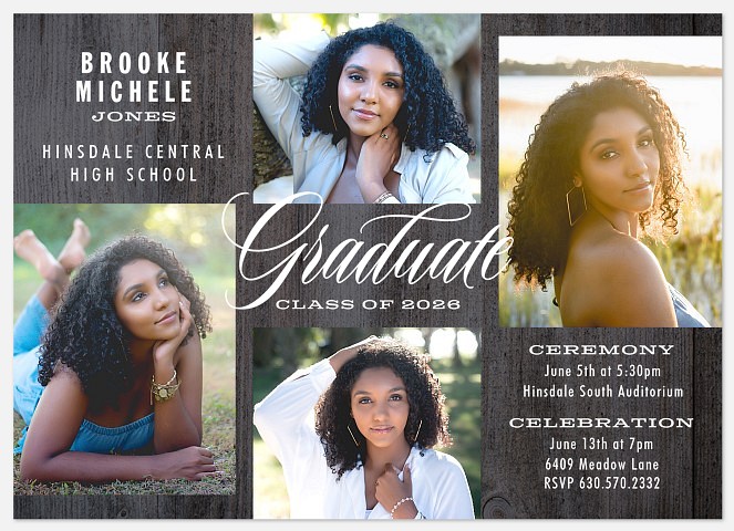 Weathered Wood Graduation Cards
