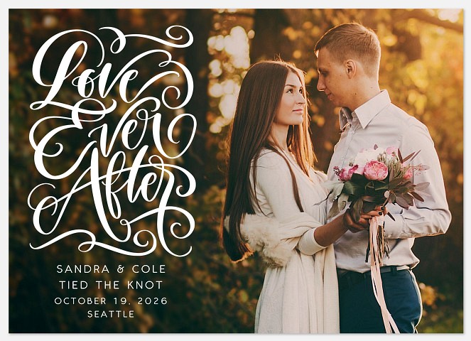 Enchanting Swirls Wedding Announcements