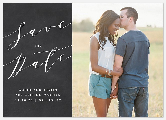 Lovely Script Save the Date Photo Cards