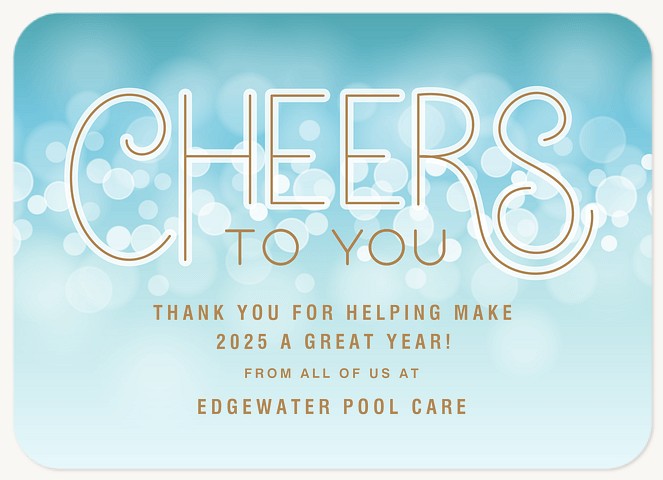 Cheers To You Business Holiday Cards