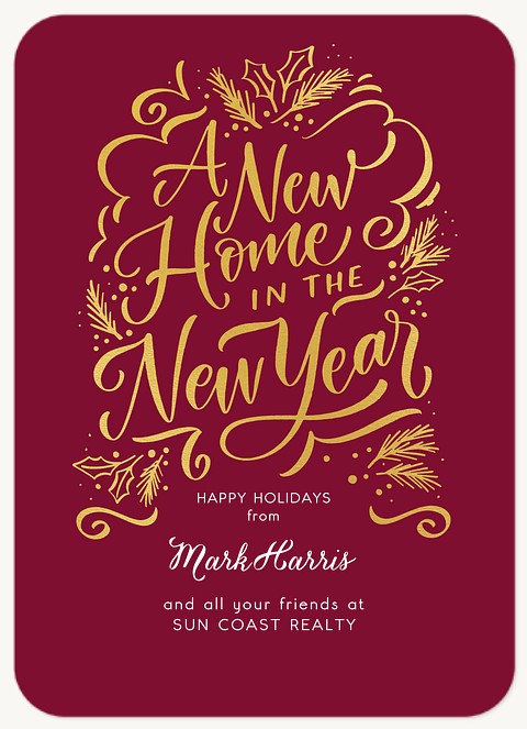 New Home, New Year Business Holiday Cards