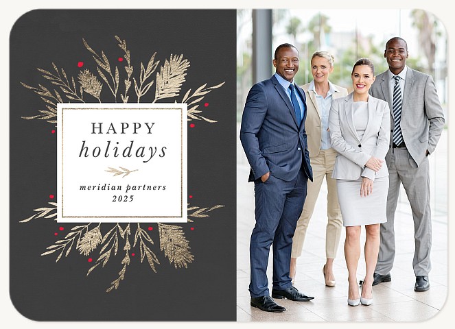 Gilded Trimmings Business Holiday Cards