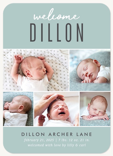 Mod Mosaic Baby Announcements