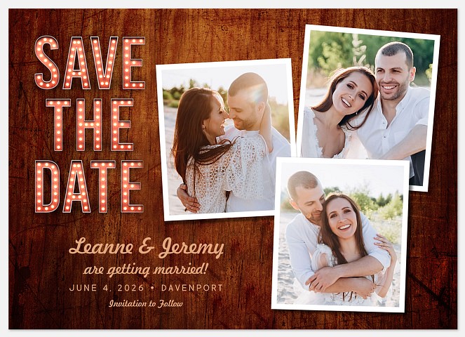 Rustic Marquee Save the Date Photo Cards