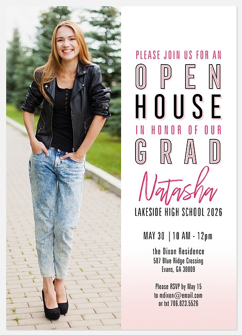 Open House Party Graduation Cards