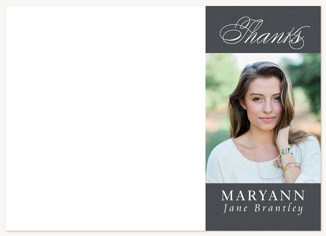 Monogram Elegance Graduation Thank You Cards