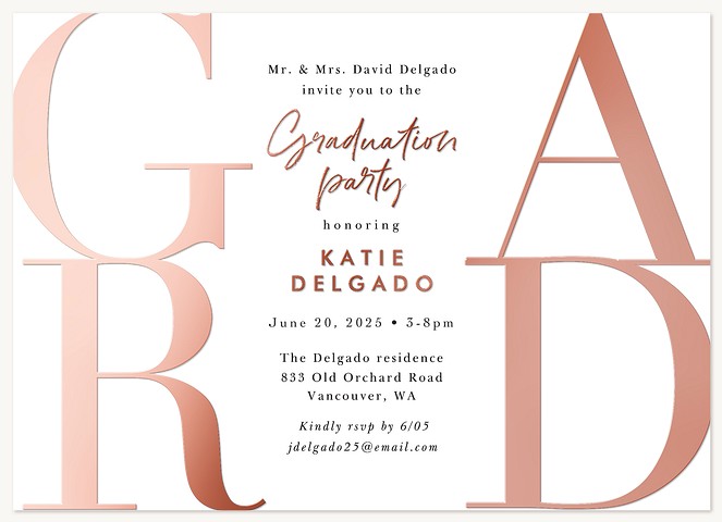 Triumphant Grad Graduation Party Invitations