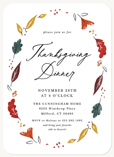 Autumn Border Thanksgiving Cards