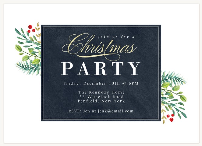 Traditionalist Holiday Party Invitations