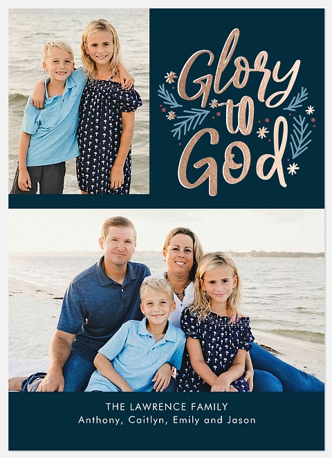 Laureled Glory Holiday Photo Cards