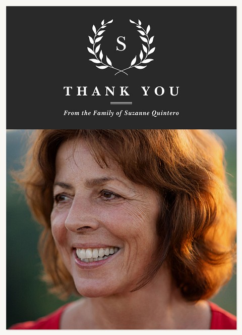 Modern Monogram Memorial & Sympathy Cards