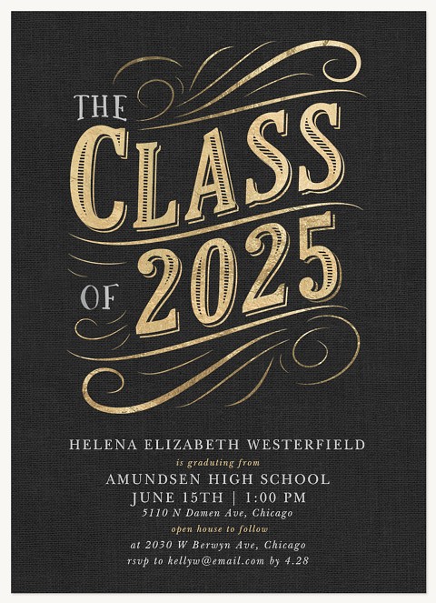 Golden Scroll Graduation Announcements