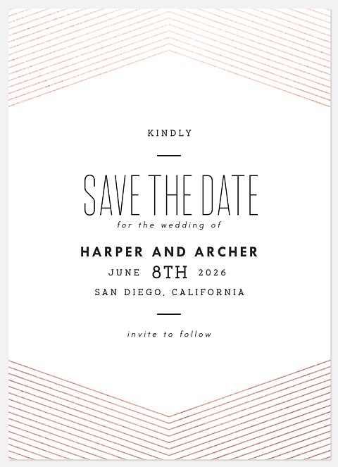 Radiant Chevron Save the Date Photo Cards