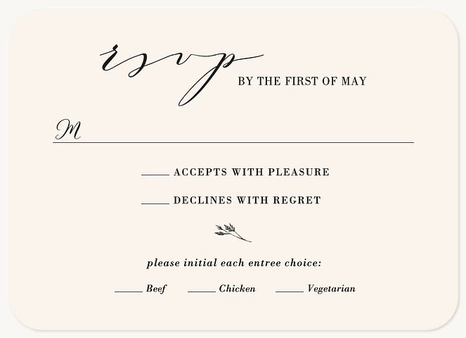 Poetic Wedding RSVP Cards