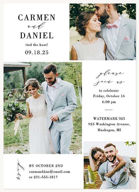 Traditional Trio Wedding Announcements