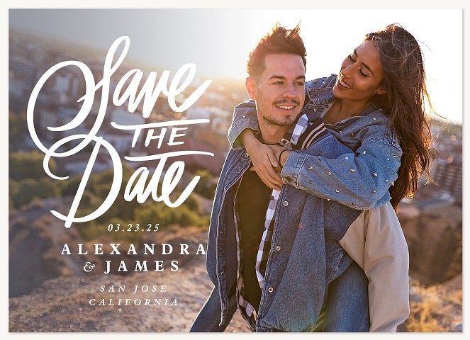 Side Script Save the Date Cards