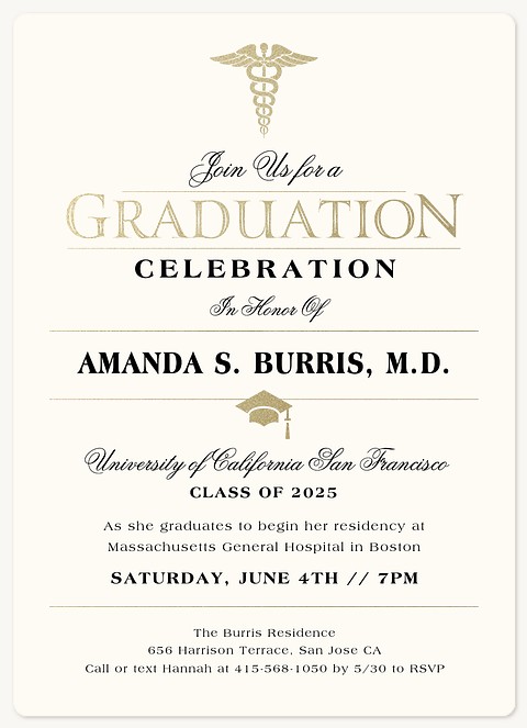 Classic Doctorate Graduation Announcements