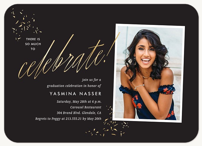 Confetti Time Graduation Party Invitations