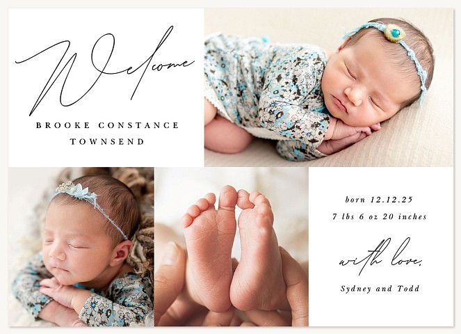 Signature Collage Baby Announcements
