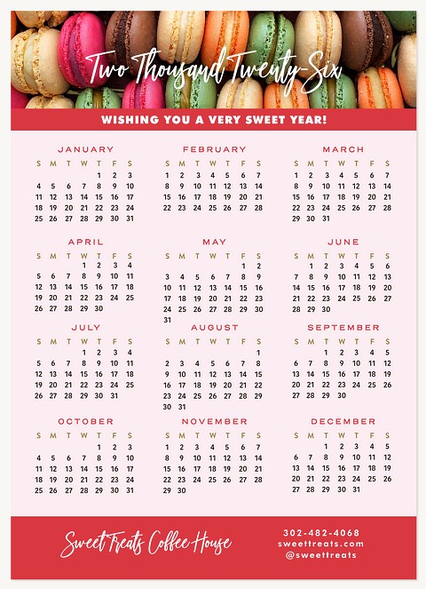  Handwritten Calendar Business Holiday Cards