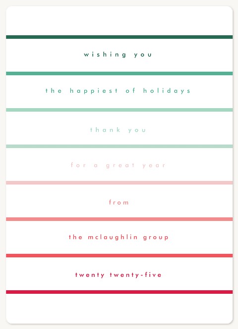Ombre Stripe Holiday & Christmas Magnet Cards